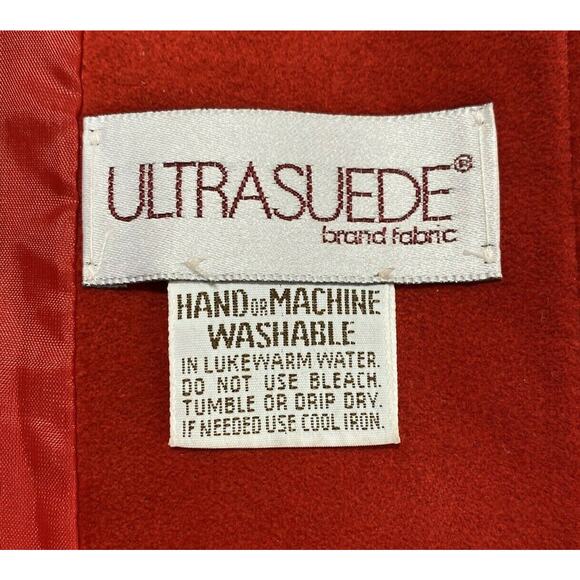 Vintage Lilli Ann Red Ultrasuede midi trench coat midi by Adolph Schuman Sz M/L - Picture 9 of 9